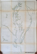 Load image into Gallery viewer, 1855 - Chesapeake Bay, Sketch C, Section No. III - Antique Chart
