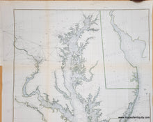 Load image into Gallery viewer, 1879 - Chesapeake Bay, Sketch C, Section No. III - Antique Chart
