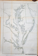 1879 - Chesapeake Bay, Sketch C, Section No. III - Antique Chart