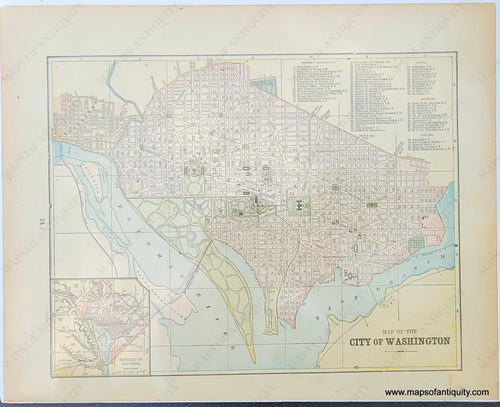 Antique-Map-Washington-DC-district-columbia-Cram-circa-1910