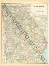 Load image into Gallery viewer, 1894 - Virginia And West Verso: Richmond Manchester (Va) Georgia. Antique Map Genuine Printed-Color
