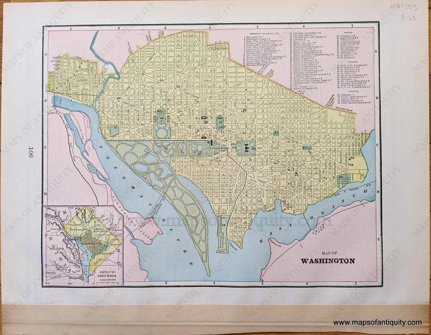 Antique-Printed-Color-Map-New-Driving-Map-of-Philadelphia-verso:-Buffalo-and-Map-of-Baltimore-North-America-Mid-Atlantic-1900-Cram-Maps-Of-Antiquity