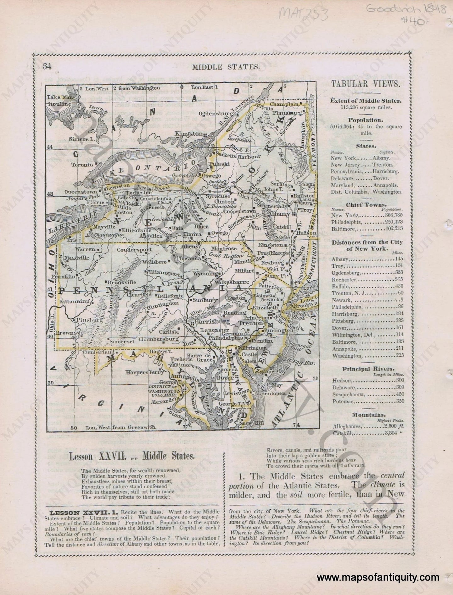 Antique-Printed-Color-Map-Middle-States-Verso-View-of-Yale-College-Deaf-and-Dumb-Asylum-Emigration-from-Massachusetts-to-Connecticut-1848-Goodrich-United-States-Mid-Atlantic1800s-19th-century-Maps-of-Antiquity