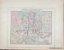 Load image into Gallery viewer, Antique map of Baltimore . Antique-Hand-Colored-Map-Double-sided-sheet-with-multiple-maps:-Centerfold---County-Map-of-the-States-of-Delaware-Maryland-Virginia-and-West-Virginia-;-versos:-Plan-of-the-City-of-Washington-The-Capitol-of-the-United-States-of-America-/-Plan-of-Baltimore-United-States-Mid-Atlantic-1885-Mitchell-Maps-Of-Antiquity-1800s-19th-century
