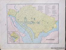 Load image into Gallery viewer, Genuine-Antique-Printed-Color-Comparative-Chart-Map-of-Washington-DC;-versos:-New-Driving-Map-of-Philadelphia-Baltimore-United-States-Mid-Atlantic-1892-Home-Library-&amp;-Supply-Association-Maps-Of-Antiquity-1800s-19th-century
