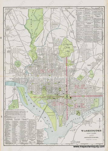 Genuine-Antique-Map-Washington-DC-District-of-Columbia-and-its-Principal-Suburbs.-1903-Cram-Maps-Of-Antiquity