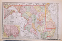 Load image into Gallery viewer, Genuine-Antique-Map-Double-sided-map-Baltimore-verso-Maryland-and-Delaware-Maryland-Delaware-Other-US-cities--1898-Rand-McNally-Maps-Of-Antiquity-1800s-19th-century
