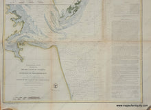 Load image into Gallery viewer, 1855 - Preliminary Chart Of The Sea Coast Virginia And Entrance To Chesapeake Bay- Antique Genuine
