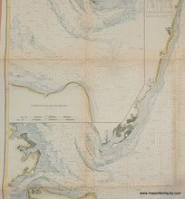 Load image into Gallery viewer, 1855 - Preliminary Chart of the Sea Coast of Virginia and Entrance to Chesapeake Bay- Antique Chart
