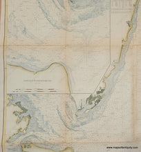 Load image into Gallery viewer, 1855 - Preliminary Chart Of The Sea Coast Virginia And Entrance To Chesapeake Bay- Antique Genuine
