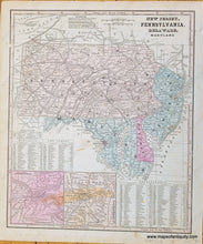 Load image into Gallery viewer, Genuine-Antique-Map-New-Jersey-Pennsylvania-Delaware-Maryland-1861-Smith-Maps-Of-Antiquity
