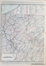 Load image into Gallery viewer, 1900 circa - Set of two maps: Eastern Half of Pennsylvania, Western Half of Pennsylvania - Antique Map
