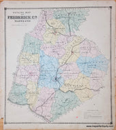 Genuine-Antique-Map-Outline-Map-of-Frederick-County-Maryland---plate-5-1873-Titus-Maps-Of-Antiquity