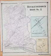 Genuine-Antique-Map-Buckeystown-Dist-No-1-Maryland---plate-7-1873-Titus-Maps-Of-Antiquity