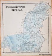 Genuine-Antique-Map-Creagerstown-Dist-No-4-Maryland---plate-15-1873-Titus-Maps-Of-Antiquity