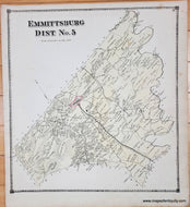 Genuine-Antique-Map-Emmittsburg-Dist-No-5-Maryland---plate-17-1873-Titus-Maps-Of-Antiquity