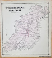 Genuine-Antique-Map-Woodsborough-Dist-No-11-Maryland---plate-29-1873-Titus-Maps-Of-Antiquity