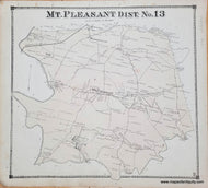 Genuine-Antique-Map-Mt-Pleasant-Dist-No-13-Maryland---plate-33-1873-Titus-Maps-Of-Antiquity