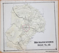 Genuine-Antique-Map-Mechanicstown-Dist-No-15-Maryland---plate-37-1873-Titus-Maps-Of-Antiquity