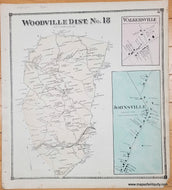 Genuine-Antique-Map-Woodville-Dist-No-18-Maryland---plate-43-1873-Titus-Maps-Of-Antiquity