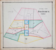 Genuine-Antique-Map-Outline-Plan-of-Frederick-City-Maryland---plate-45-1873-Titus-Maps-Of-Antiquity