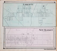 Genuine-Antique-Map-Liberty-Center-and-New-Market-Center--Maryland---plate-69-1873-Titus-Maps-Of-Antiquity