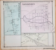 Genuine-Antique-Map-Lewistown-Creagerstown-Dist--New-London-New-Market-Dist--and-Petersville-Center--Maryland---plate-73-1873-Titus-Maps-Of-Antiquity