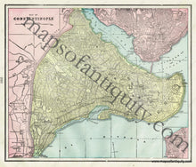 Load image into Gallery viewer, 1898 - Map Of Jerusalem Verso: Constantinople Antique Genuine Printed-Color
