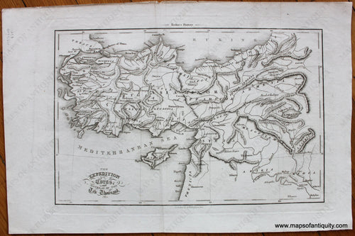 Genuine-Antique-Map-The-Expedition-of-Cyrus.-And-Retreat-of-the-Ten-Thousand.-Middle-East-&-Holy-Land--1824-Samuel-Walker-Maps-Of-Antiquity-1800s-19th-century