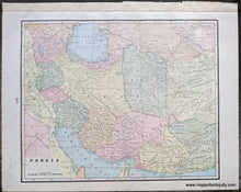 Load image into Gallery viewer, 1892 - Palestine; Versos: Persia Ceylon Antique Chart Genuine Printed-Color Comparative
