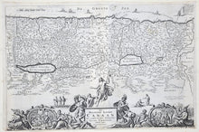 Load image into Gallery viewer, 1682 - Holy Land at the Time of Christ - Het Beloofde Landt Canaan door wandelt van onsen Salichmaecker Iesu Christo, neffens syne Apostelen. - Antique Map
