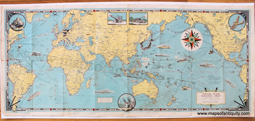 Printed-Color-Folding-Map-Invasion-and-Total-War-Victory-Maps-World-War-II--Antique-Military-Maps-World-War-II-1942-Ernest-Dudley-Chase-Maps-Of-Antiquity