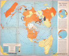 Load image into Gallery viewer, 1942 - One World One War (WWII) - Antique Map
