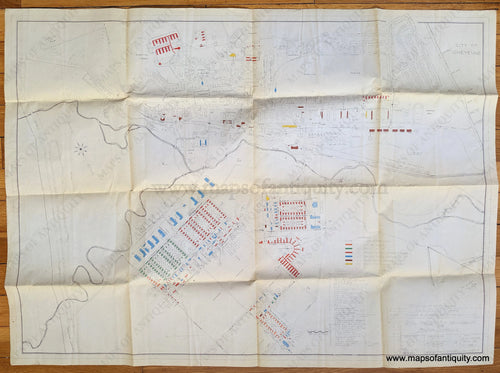 Genuine-Antique-Map-Francis-E-Warren-Air-Force-Base-Military-Maps--1955-USAF-Maps-Of-Antiquity-1800s-19th-century