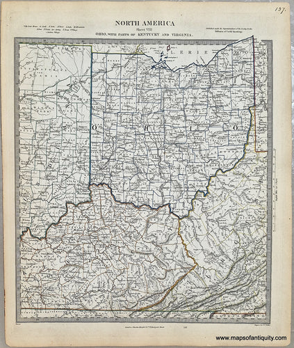 Antique-Map-North-America-Sheet-VIII-Ohio-with-parts-of-Kentucky-and-Virginia