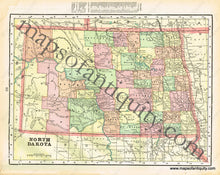 Load image into Gallery viewer, 1900 - Minnesota Verso: North Dakota Antique Map Genuine Printed-Color
