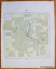 Load image into Gallery viewer, 1898 - Louisville Verso: Map Of The City Sioux Falls South Dakota Antique Genuine Printed-Color
