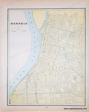 Load image into Gallery viewer, 1900 - Double-sided map: Memphis, verso: Nashville - Antique Map
