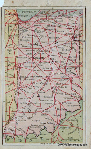 Antique-Map-Miniature-Map-of-Ohio-1880-Bradstreet-1800s-19th-century-maps-of-Antiquity