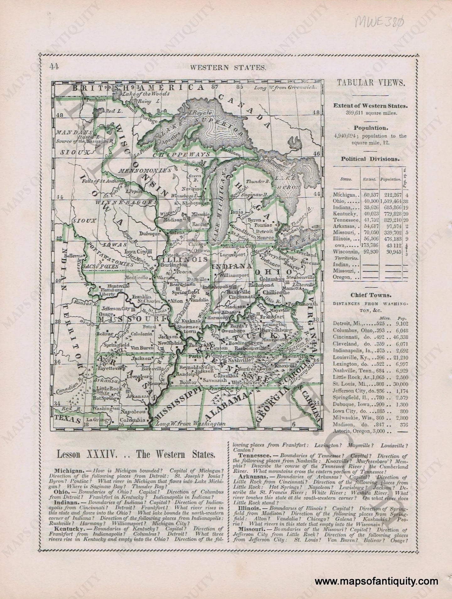 Antique-Printed-Color-Map-Western-States-verso-District-of-Columbia-1848-Goodrich-United-States-Midwest1800s-19th-century-Maps-of-Antiquity