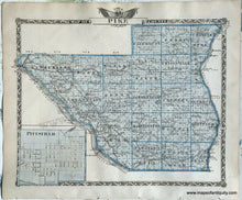 Load image into Gallery viewer, 1876 - Quincy Illinois; Verso: Pike County Illinois Antique Map Genuine Printed-Color
