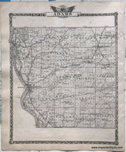 Load image into Gallery viewer, 1876 - Hancock County; Verso: Adams County Illinois Antique Map Genuine Printed-Color
