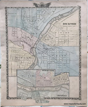 Load image into Gallery viewer, Antique-Hand-Colored-Map-Rockford-Sterling-and-Rock-Falls-Illinois;-verso:-Putman-and-east-part-of-Marshall-Counties-Illinois-1876-Warner-&amp;-Beers-/-Union-Atlas-Co.-Midwest-1800s-19th-century-Maps-of-Antiquity
