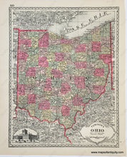 Load image into Gallery viewer, 1888 - Tunison’s Kentucky; Verso: Ohio Antique Map Genuine
