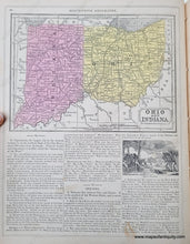 Load image into Gallery viewer, Genuine-Antique-Hand-Colored-Map-Double-sided-page-Kentucky-and-Tennessee-verso-Ohio-and-Indiana-1850-Mitchell-Thomas-Cowperthwait-Co--Maps-Of-Antiquity
