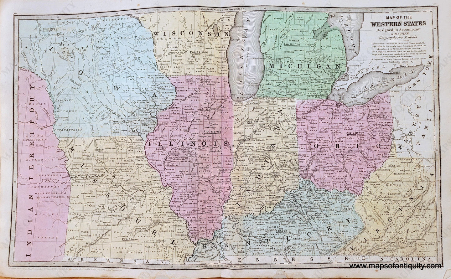 Genuine-Antique-Map-Map-of-the-Western-States-[Midwest]-1839-Smith-Paine-Burgess-Maps-Of-Antiquity