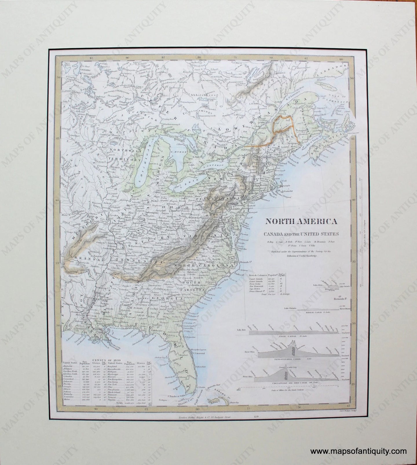 Antique-Hand-Colored-Map-North-America-SDUK-******-North-America-North-America-General-1844-SDUK/Society-for-the-Diffusion-of-Useful-Knowledge-Maps-Of-Antiquity