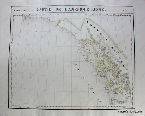 Antique-Hand-Colored-Map-Amer.-Sep.-No.-23-North-America--1827-Vandermaelen-Maps-Of-Antiquity