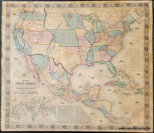 Load image into Gallery viewer, 1853 - New Map of North America - Antique Map
