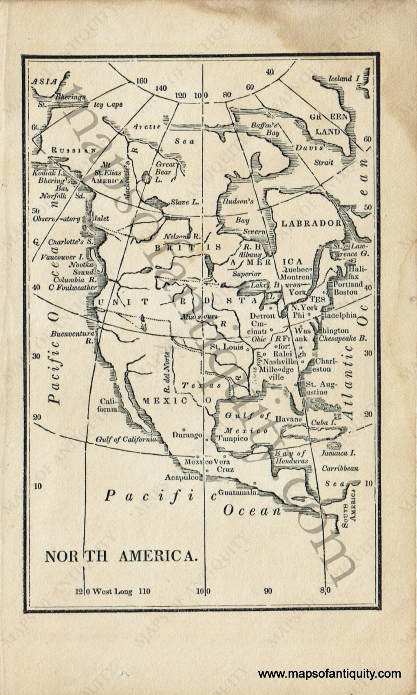 Antique-Black-and-White-Map-North-America-North-America-North-America-General-1830-Boston-School-Geography-Maps-Of-Antiquity